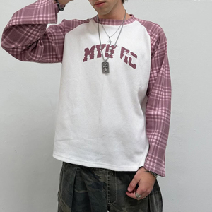 Camiseta de <span class=keywords><strong>Manga</strong></span> Larga para Hombre, Cuello Redondo, Estilo Holgado, Tejido Waffle, Estampado Personalizado, Bordado de Parches, Camuflaje, Térmica, Raglán, <span class=keywords><strong>Blanca</strong></span> - Product Image 3