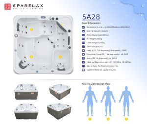 อ่างน้ำวนนวดอะคริลิคสำหรับ5ท่านอ่างน้ำร้อนสำหรับสปากลางแจ้ง - Product Image 2