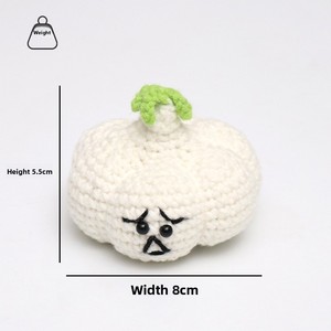 Poupées en crochet représentant des légumes, jouets faits main en tricot, cadeaux d'entraînement émotionnel, mini amigurumi, décoration de bureau inspirante - Product Image 2