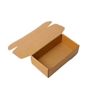 <span class=keywords><strong>Caja</strong></span> de correo de embalaje de flauta electrónica Kraft con impresión de logotipo negro de cartón corrugado personalizado - Product Image 2