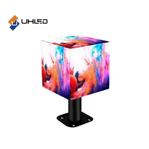 Uhled pubblicità esterna cubo schermo a LED P2.5 forma irregolare modulo schermo a LED ad alta aggiornamento 3840hz Display cubo a parete Video