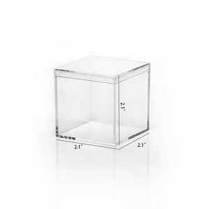 2*2*2 pulgadas fábrica corona de plástico de <span class=keywords><strong>caramelo</strong></span> de la caja de acrílico caja de dulces - Product Image 2