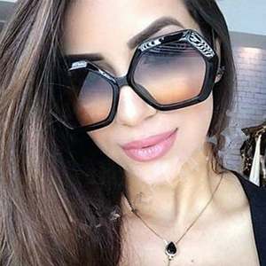 Novedades 2021, Gafas de Sol Modernas Retro para Hombre y Mujer, Lentes Degradadas Irregulares, Protección UV400, Gafas de Sol Poligonales Extra Grandes para Mujer - Product Image 2