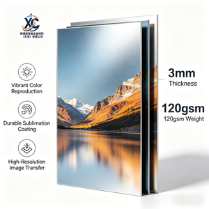 Feuille d'aluminium blanche brillante personnalisable pour transfert thermique par sublimation, 8x10, 8x12, 11x14, 12x18 pouces, pour la décoration intérieure - Product Image 3