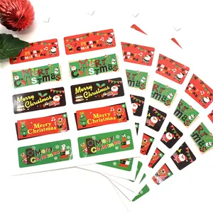 Stiker Label hadiah Natal orang tua isi 100 buah per pak