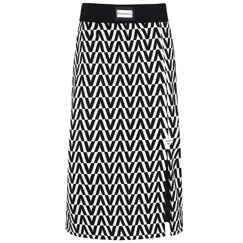 2022 Latest African Long Skirt Women Long Dress High Waist Printed Pleated Skirt Knee Length A line Tencel Skirt Fashion Sexy