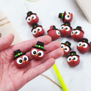 Mode Cartoon 3D Vogel Aanpasbare Siliconen Focal Beads voor Pen maken PVC Beads voor Unieke Ontwerpen - Product Image 4