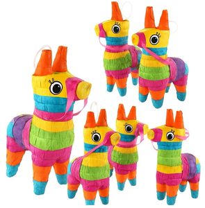 Centres de table <span class=keywords><strong>Pinata</strong></span> avec âne arc-en-ciel de 16 pouces, ornements Cinco De Mayo pour décoration de fête d'anniversaire à thème mexicain - Product Image 1