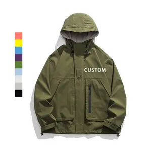 Giacca a vento con Design personalizzato OEM pilot outdoor work sports giacca softshell da uomo elasticizzata antivento con marchio