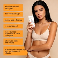 Crème de traitement des poils incarnés avec logo personnalisé - Exfoliant anti-irritations, soin après-rasage et après-cire, peau lisse