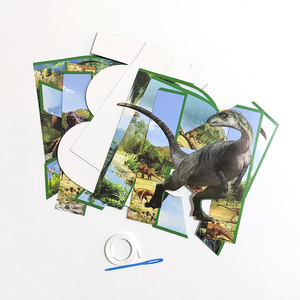 لافتات عيد ميلاد جديدة بتصميم الديناصورات، لافتات ورقية للأطفال والكبار، مستلزمات حفلات أعياد الميلاد بثيمة الغابة - Product Image 4