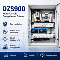 Compteur d'énergie multi-circuits, 9*3 phases/27*1 phase ou tout mixte monophasé et triphasé, 2*RS485 Modbus RTU, avec CT ouverts.