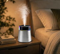Humidificateur à ultrasons à brume froide 7L pour la maison et la chambre, débit de brume de 250 ml/h, avec lumière LED 7 couleurs, minuterie et réservoir en acier inoxydable