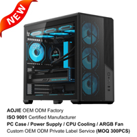 Gabinete de PC para Juegos, OEM, al por Mayor, ATX, MATX, ITX, Negro 235 con Ventilador