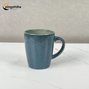 Service de table en céramique moderne <span class=keywords><strong>bleu</strong></span> en grès de 16 pièces avec glaçure réactive écologique, compatible lave-vaisselle et four, pour un usage domestique - Product Image 4