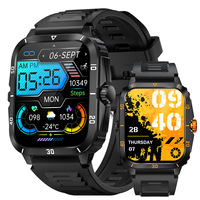 Montre connectée KT71 TFT en silicone pour appels, fréquence cardiaque en temps réel, podomètre, moniteur de sommeil, étanche 3ATM, charge sans fil