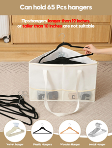 Rigid Hanger Organizer Bags with Lid Triangle Hanger <b>Storage</b> Organizers for Closet Laundry Room - Product Image 2