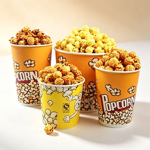 Cajas de Palomitas de Maíz Desechables con Impresión Personalizada, Cubos de Cartón de Grado Alimenticio para Palomitas, Contenedores para Snacks para Cine y Fiestas - Product Image 4