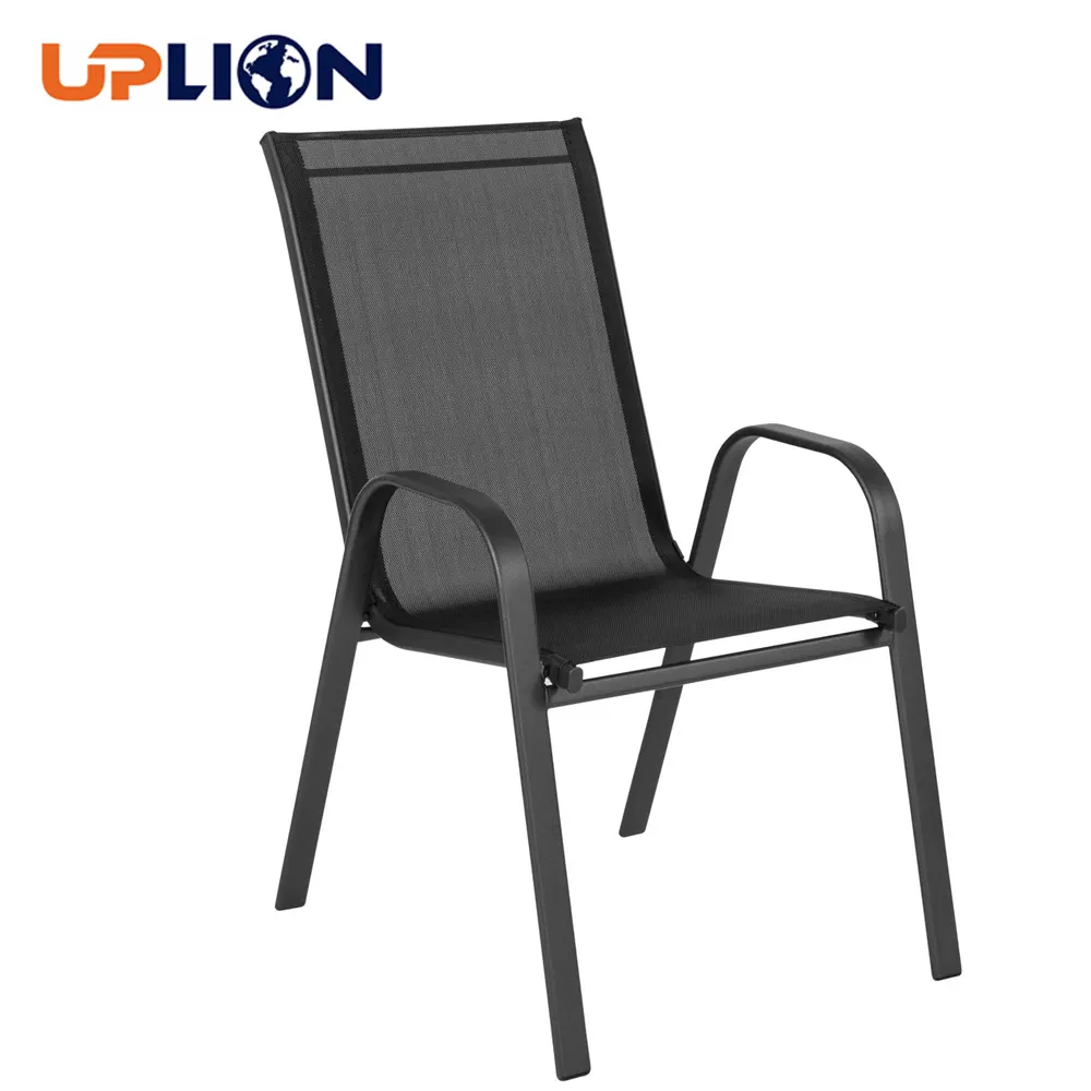 Uplion Garden Furniture Cheap Metal Bistro Chair Mesh Dining Chair Outdoor Patio Chairs
