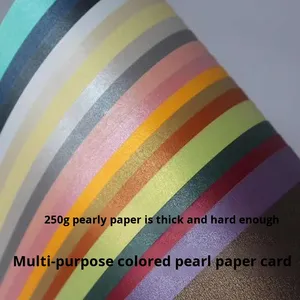 Papier Perlé Double Face 250g Recyclable 28 Couleurs A3A4 Multi-usage Carton Épais Fait Main Emballage Cadeau Artisanat Numérique - Product Image 4
