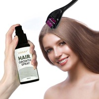 Ensemble de soins capillaires : Spray nourrissant pour le cuir chevelu et stimulant la densité des cheveux et Rouleau à micro-aiguilles