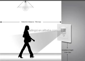 SLS Smart Single Pole PIR Motion <strong>Sensor</strong> <strong>Light</strong> <strong>Switch</strong> 80*80mm Durable ABS+PC 10m Detection 5-7min Delay IP21 Energy Saving - Product Image 4