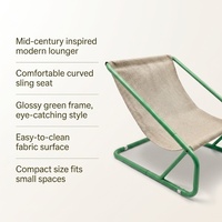 Chaise de plage minimaliste en tissu respirant pour pique-nique, camping, pelouse, jardin et terrasse