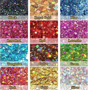 Wholesale Metallic Glitter <b>Sequins</b> Rich Color DIY Mix with Glitter Gel Beauty Party Supplies - Product Image 1