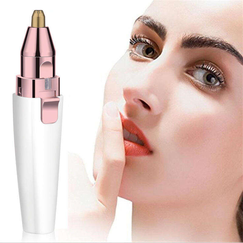 2-in-1 Painless Electric Eyebrow Trimmer and Hair Remover Women's Epilator for Household and Car Use
