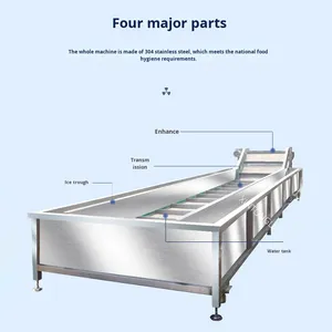 Hongteng By-2500 Trái Cây Thương Mại Bong Bóng Máy Giặt 220V/380V Thép Không Gỉ Tự Động Rửa Khô 0.75KW Dễ Dàng Hoạt Động - Product Image 2