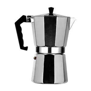 미국 디자인 모카 커피 포트 사용자 정의 알루미늄 합금 팔각 커피 포트 300ML/450ML 모카 샌드 블라스팅 커피 압력 포트