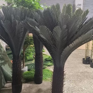 Palmeras Cycas Revoluta Decorativas para Sala de Estar, Palmeras Artificiales de Sago, Plantas Bonsái de Plástico Cycas para Decoración del Hogar, Gran Venta - Product Image 5