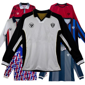 サッカークラブレトロサッカージャージークラシックスタイルビンテージサッカーtシャツ長袖レトロサッカージャージー1989-90 - Product Image 5