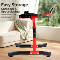 Support de rangement pour haltères sur pied de style industriel avec base large, organisateur de poids robuste pour salle de sport commerciale et studio