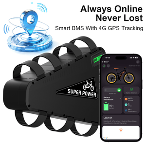 แบตเตอรี่ลิเธียมไอออนสำหรับจักรยานไฟฟ้า EU Stock Triangle 48V 30Ah แบบติดตั้งใต้ท่อ พร้อม GPS, ระบบจัดการแบตเตอรี่ 50A BMS, จอ LCD, รองรับการปล่อยกระแสไฟ 3C, กำลังไฟ 750W-1500W, กันน้ำ - Product Image 5