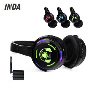 Acquista all'ingrosso cuffie da discoteca silenziose a tre canali con suono premium e cuffie a LED con logo per feste RF988 - Product Image 3