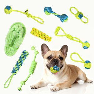 Juguete Masticable <span class=keywords><strong>para</strong></span> <span class=keywords><strong>Perros</strong></span> de Grado Alimenticio, 7 Piezas, Duradero, de Cuerda de Algodón, con Forma de Pelota y Nudos, <span class=keywords><strong>para</strong></span> Limpieza Dental y Juego en Interiores - Product Image 1