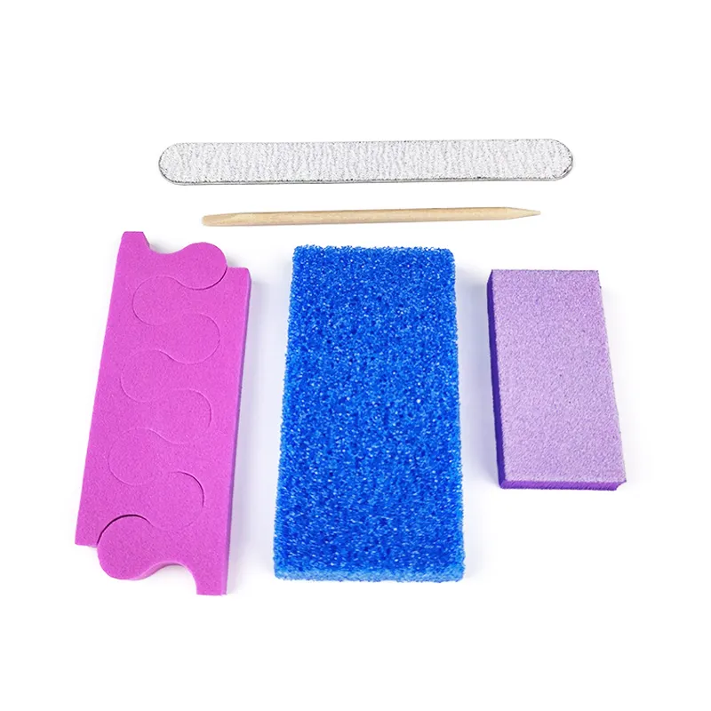 Manicure Set USA Free Shipping 200 Sets/Case Professional 5 In 1 Nail Kit Disposable 5 Pcs Manicure Pedicure Kit Set For Nail Salon