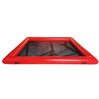 Yacht flottant en tube personnalisé océan mer piscine gonflable anti méduse avec filet enceinte pour yacht