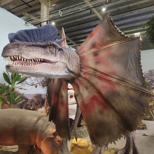 Figura de dinosaurio animatrónico realista, modelo de Dilophosaurus para espectáculo de <span class=keywords><strong>dinosaurios</strong></span>, increíble - Product Image 1