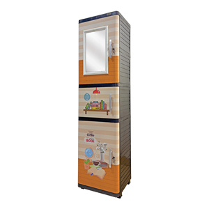 Nacase Round Mirror with 5 Stacks offers portable, multifunctional home storage and organization combining elegant - Product Image 1