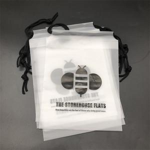 Bolsas de embalaje coloridas de plástico esmerilado, bolsas de polietileno con cordón para el pelo, <span class=keywords><strong>precio</strong></span> de fábrica - Product Image 3