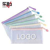 Sac de documents en plastique étanche personnalisé pochette en maille à fermeture éclair dossier transparent pour fournitures de bureau scolaire sac de classement en PVC A4