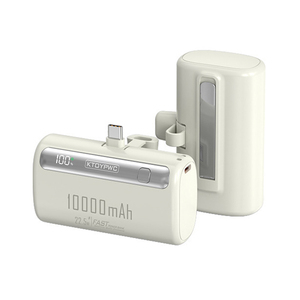 Batterie externe ultra-mince 22,5 W à charge super rapide, étanche, avec support de câble et charge sans fil, 10000 mAh, format capsule, portable - Product Image 6