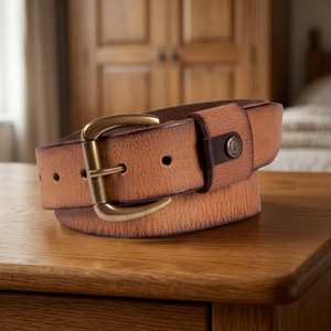 Ceinture pour homme en cuir véritable de vachette, écologique, robuste, à boucle carrée en acier, personnalisable avec logo, pour occasions formelles et de fête, tendance, prix de gros - Product Image 1