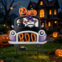 Luz Solar de Jardín para Halloween, Resistente al Agua, Marco Metálico Duradero, LED de Alta Luminosidad y Ángulo de Haz Amplio