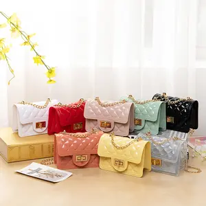 Mini women's bag winter new PVC jelly bag pearl portable one shoulder cross bag key change generation