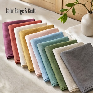Serviettes en coton uni carrées 60x60cm lavables en machine pour la décoration de table à la maison, lot de 8, style simple - Product Image 3