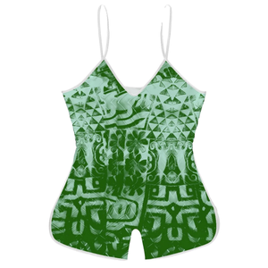 Combinaison sexy imprimée géométrique pour femme, col halter, sans manches, mi-mollet, taille haute, respirante, fitness, printemps-été, plage - Product Image 1