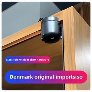 Cerniera per porta in vetro a 160 gradi Denmark Siso Uor Gravity con asse superiore e inferiore, per ante di mobili senza telaio - Product Image 3